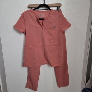 Figs Coral Scrub Set Women's Size Small Limited Edition